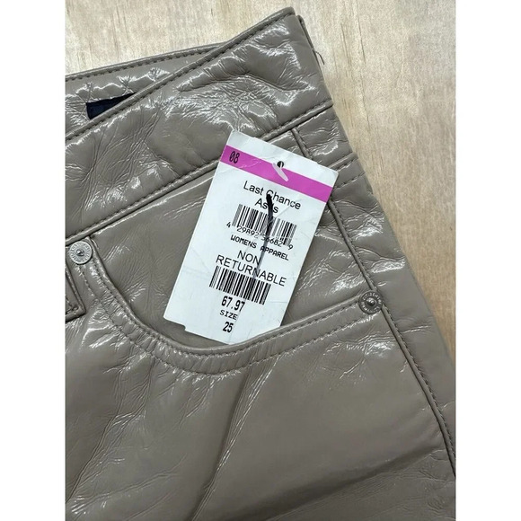 NWT Citizens Of Humanity Isola Cropped Boot Recycled Leather Tan Jeans Size 25 - Picture 4 of 9